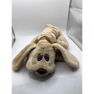 Little Lonely Puppies JRL Toys 1980s Light Brown Dog W Leather Collar Plush Toy